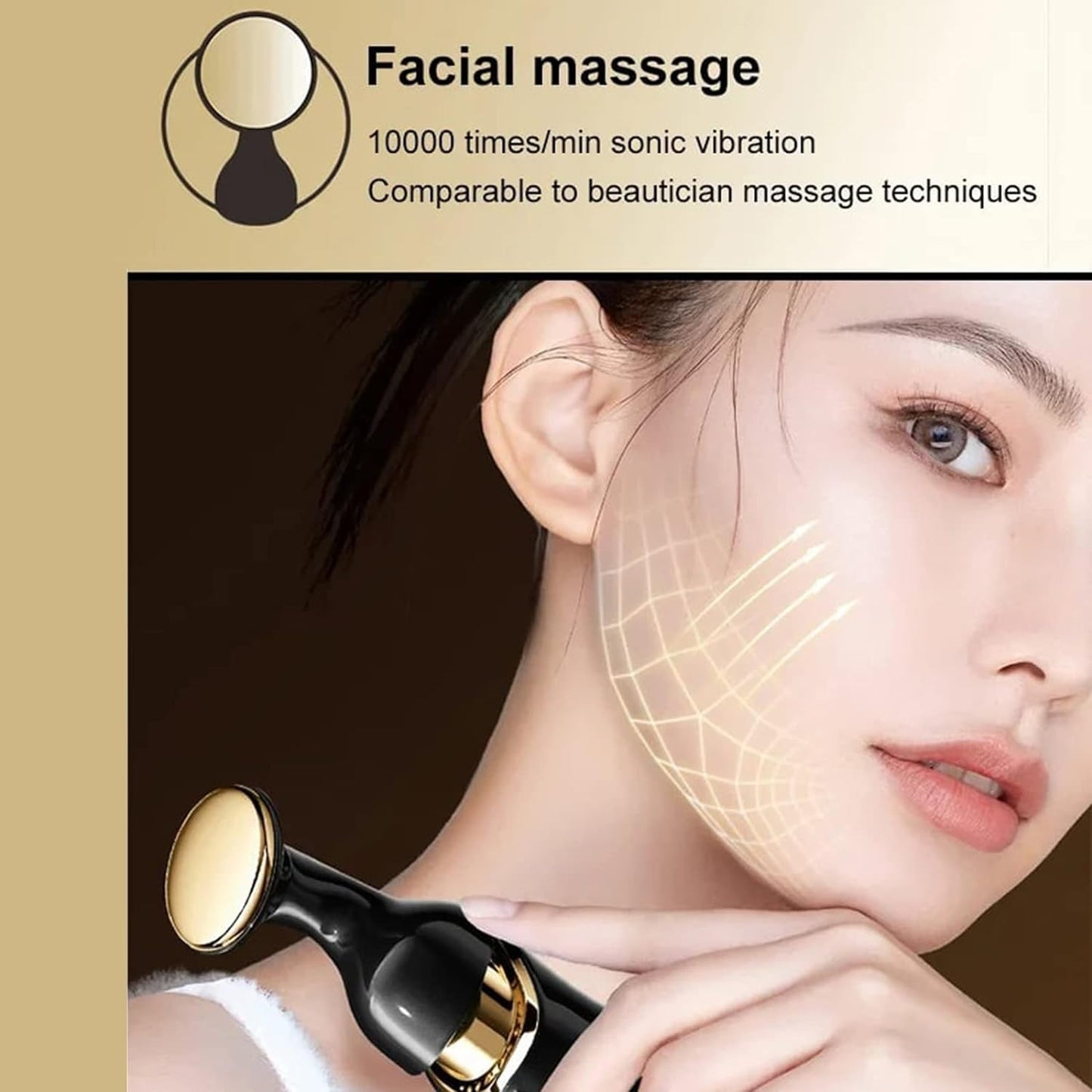 Masajeador Facial 3 en 1 Vibra