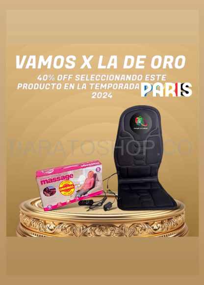 Silla Masajeador Con Calor Portátil Para Carro, Casa, Oficina.